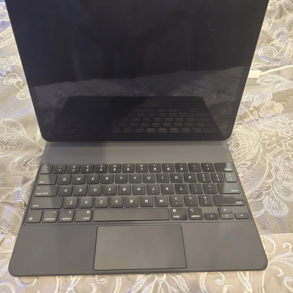 Apple Tablet with Gray Keyboard